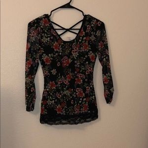super cute floral top with cross